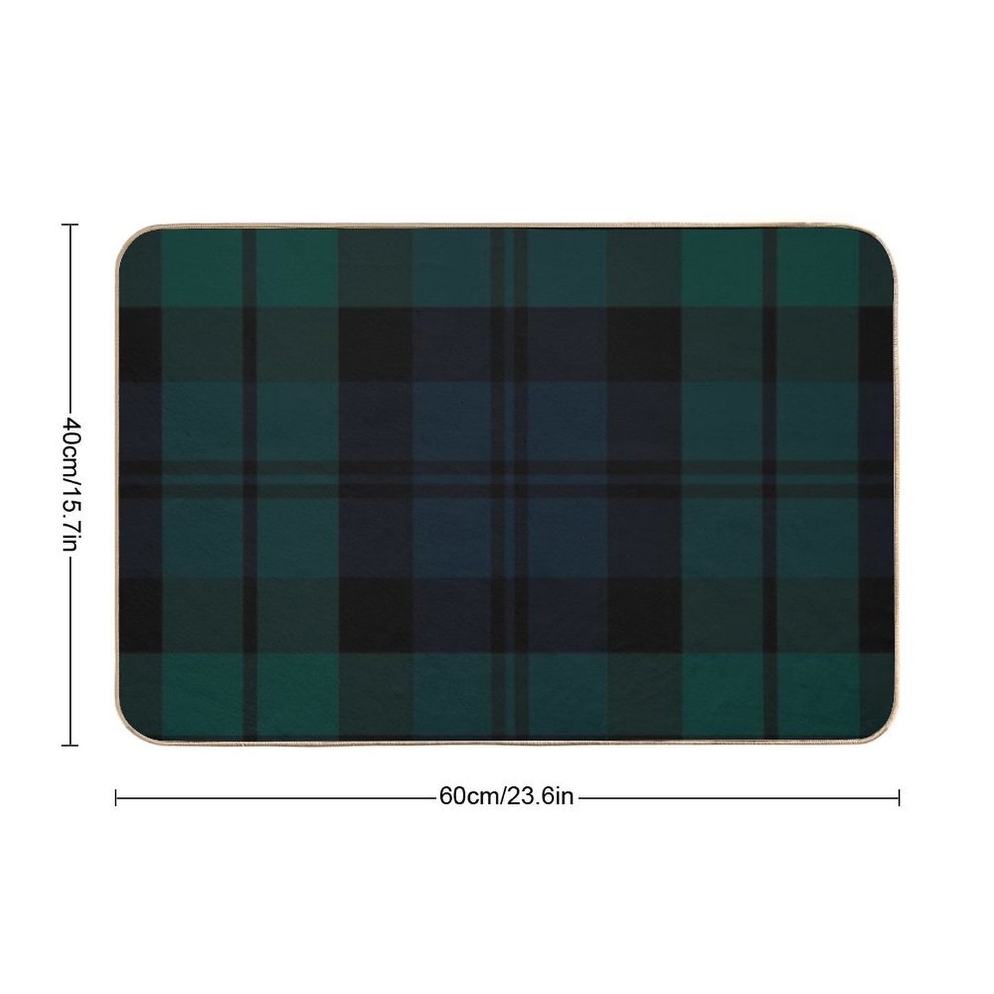 Black Watch Tartan Plaid Pattern  Multi-Purpose Bath Mat