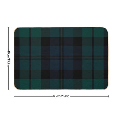 Black Watch Tartan Plaid Pattern  Multi-Purpose Bath Mat