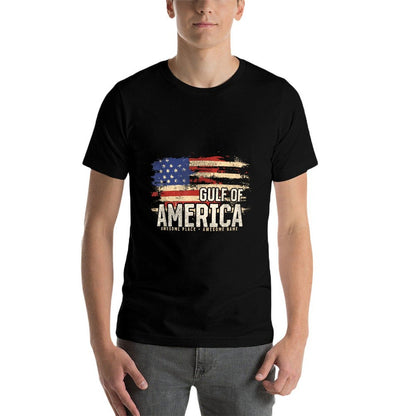 America&#39;s Gulf of USA Grunge Patriotic Wrinkle-resistant T-Shirt