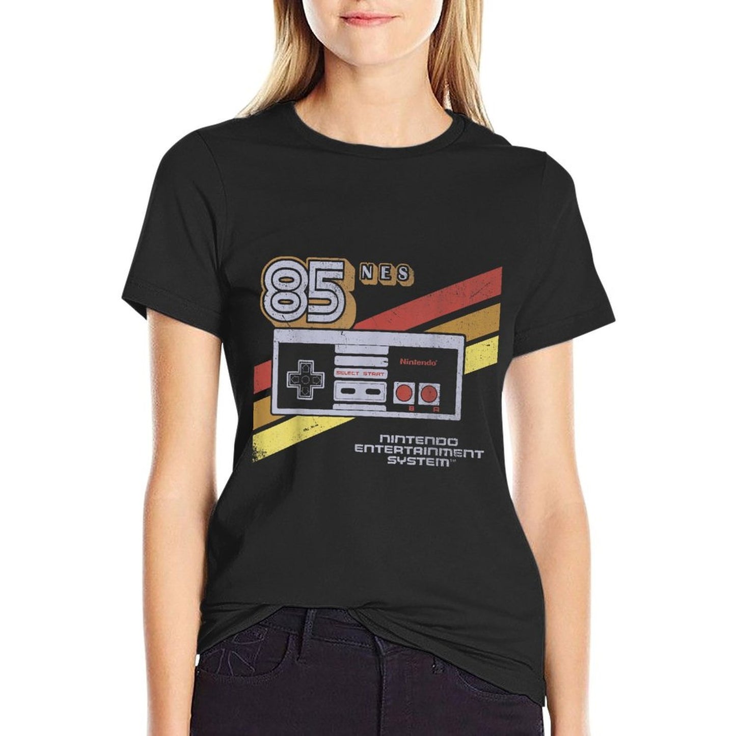 Nintendo NES Controller Retro Stripe 85  Lightweight T-Shirt