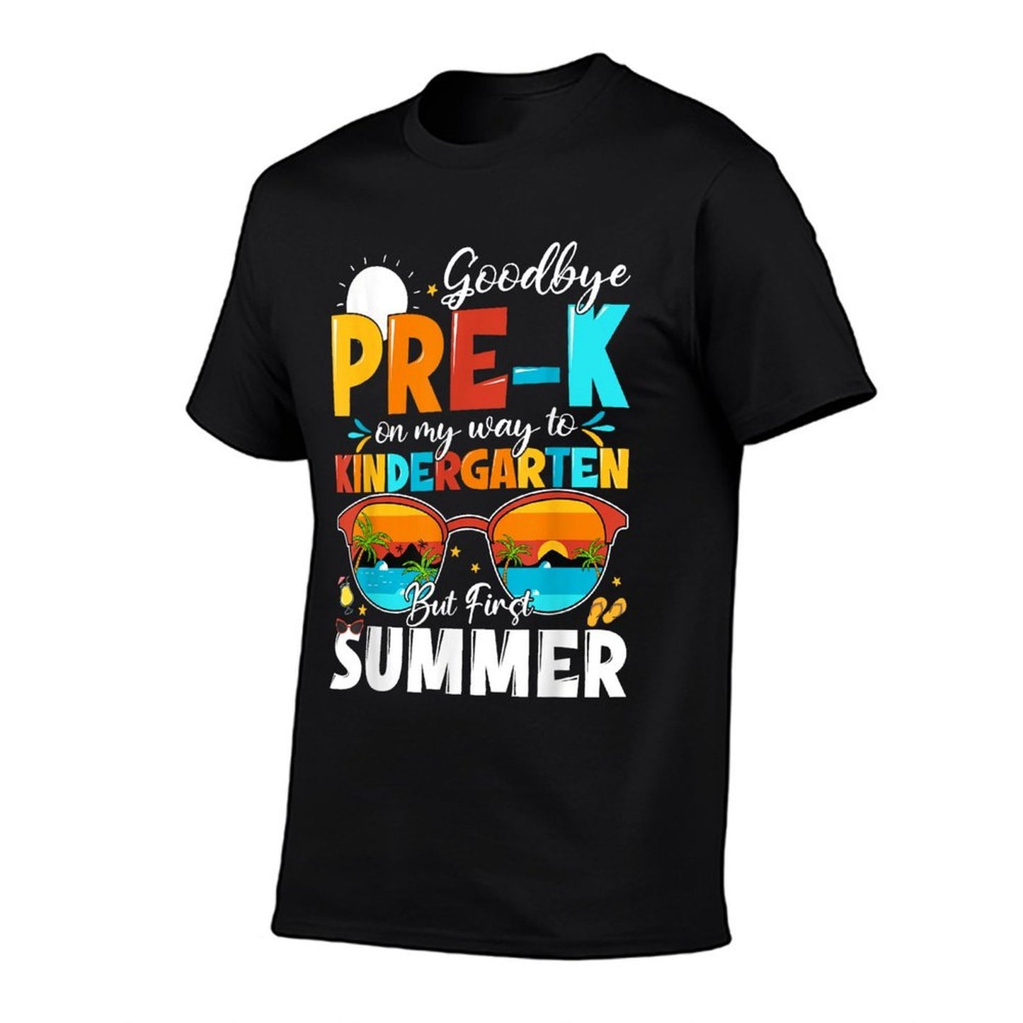 Goodbye Pre-k Graduation To Kindergarten Hello Summer Kids  Fade-proof Color T-Shirt