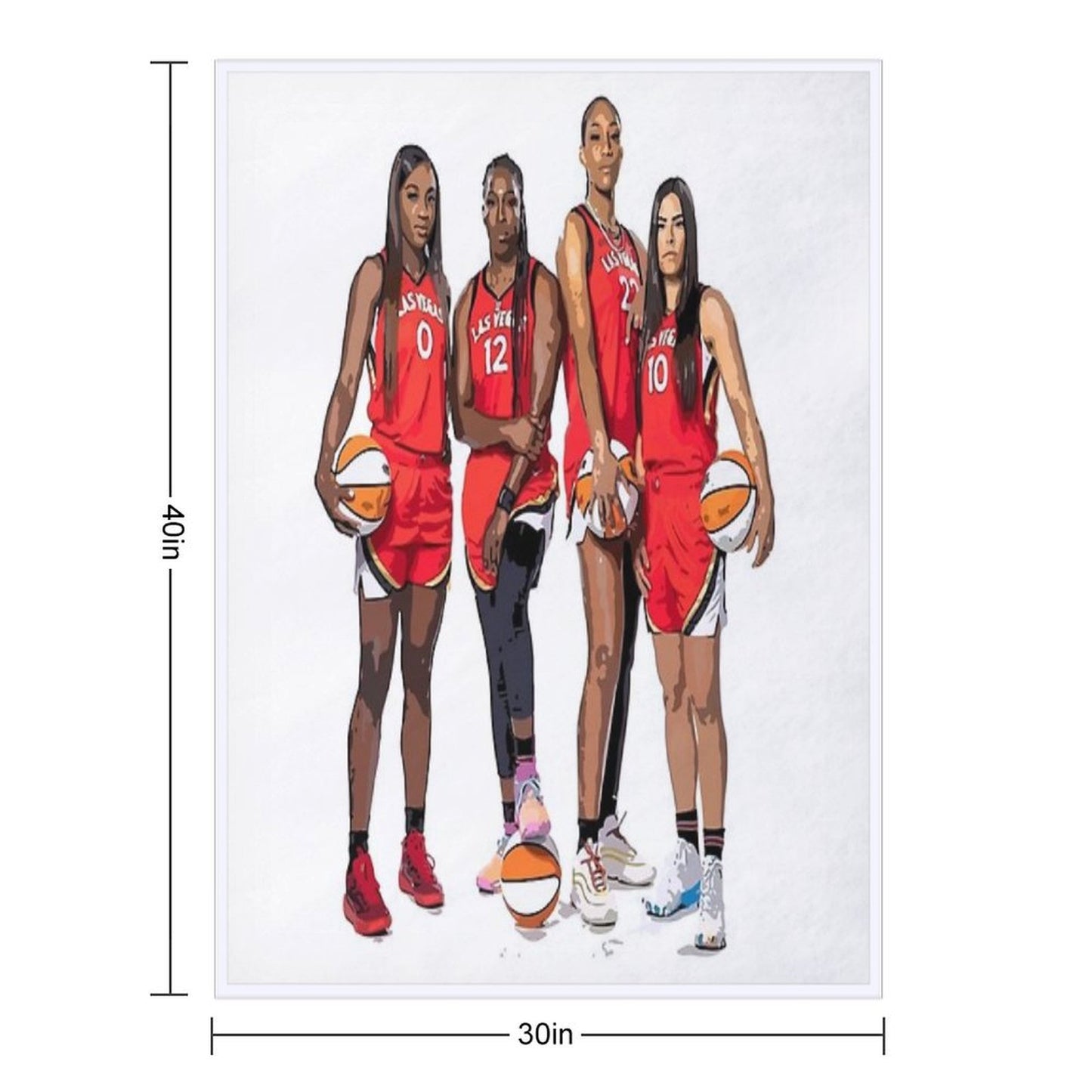 Las Vegas Aces Machine-washable Throw Blanket