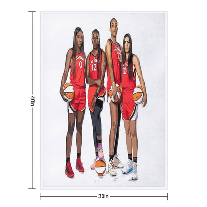 Las Vegas Aces Machine-washable Throw Blanket