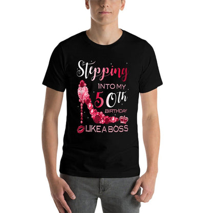 50th Birthday Womens Ruby Birthstone July Gift  Vintage-inspired T-Shirt