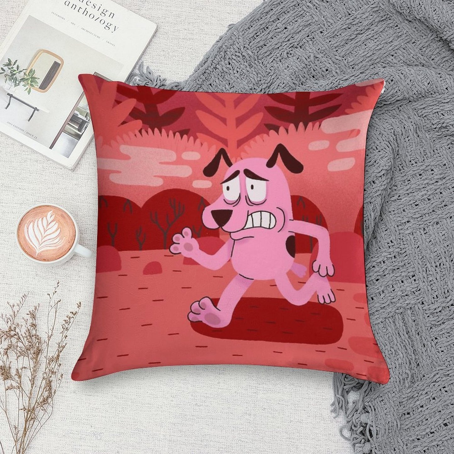 Fear And Courage Soft Fade-Resistant Throw Pillow