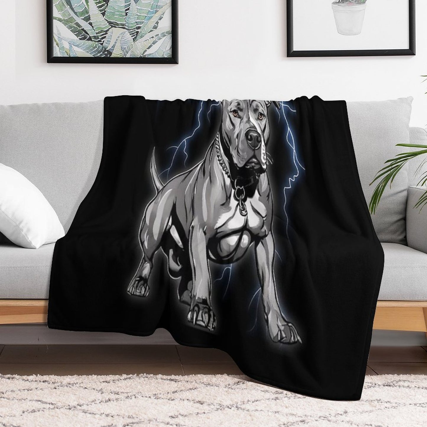 Pitbull Wrinkle-free Throw Blanket