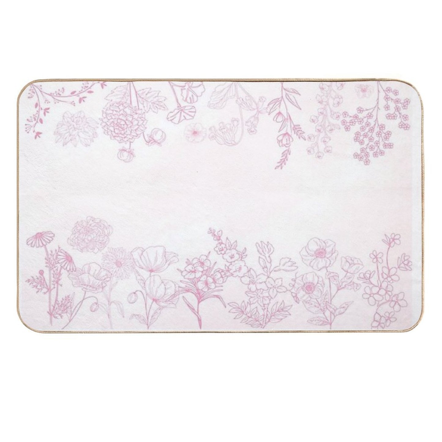 Pink Flowers Pattern Set  Throw Blankets & Tapestries, A-Line Dresses, Shower Curtains, Scarves,  Bath Mats And More  Multi-Purpose Bath Mat