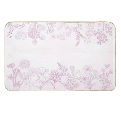 Pink Flowers Pattern Set  Throw Blankets & Tapestries, A-Line Dresses, Shower Curtains, Scarves,  Bath Mats And More  Multi-Purpose Bath Mat
