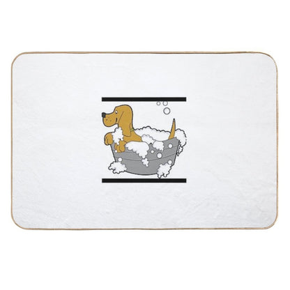 Puppy in Bath Tub  Slip-Resistant Bath Mat