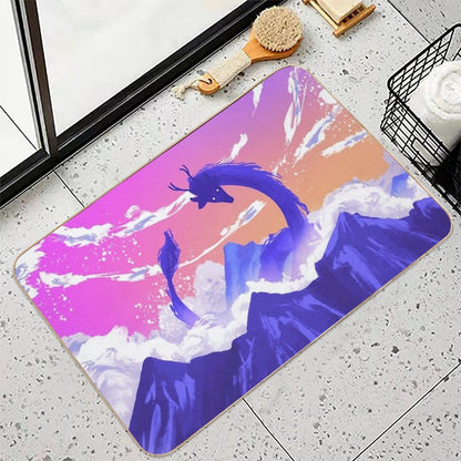 The Sleeping Dragon  Fade-Resistant Bath Mat