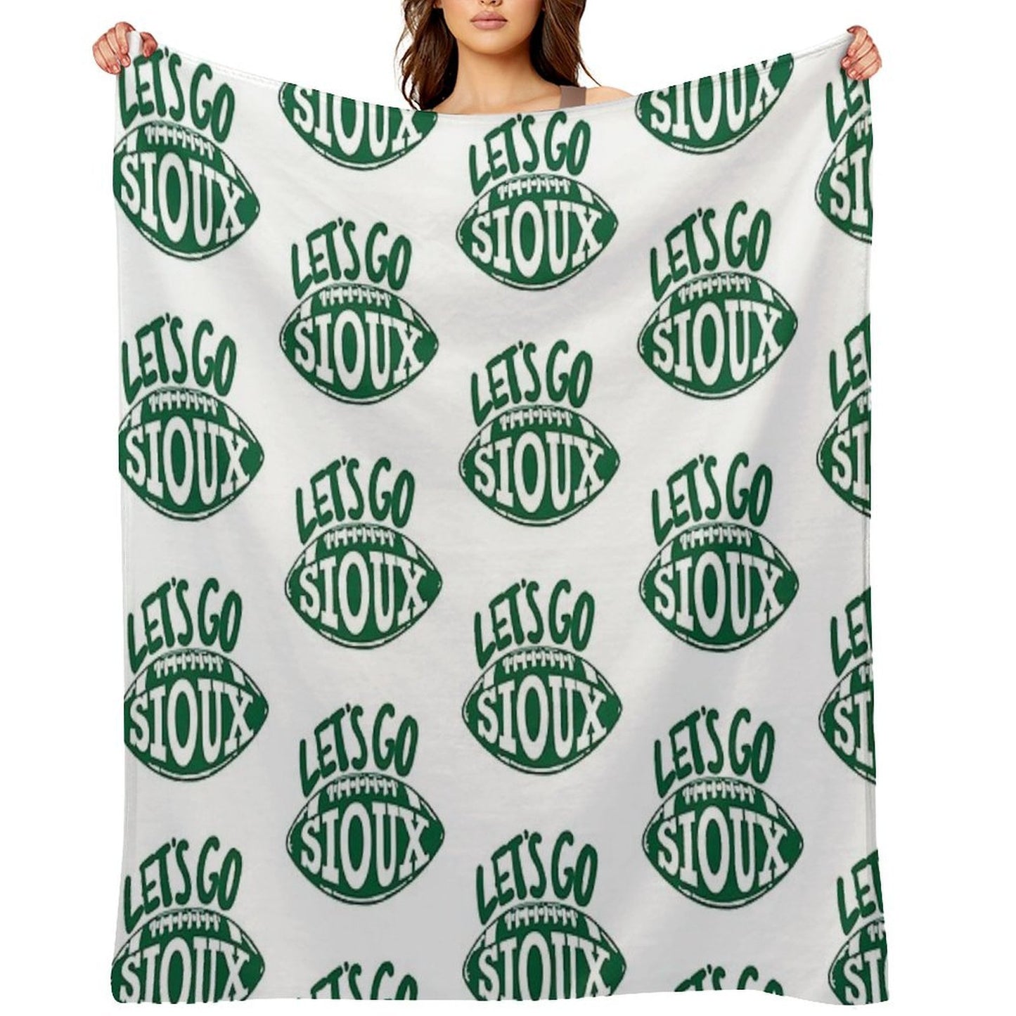 Let’s Go Sioux Easy Care Throw Blanket