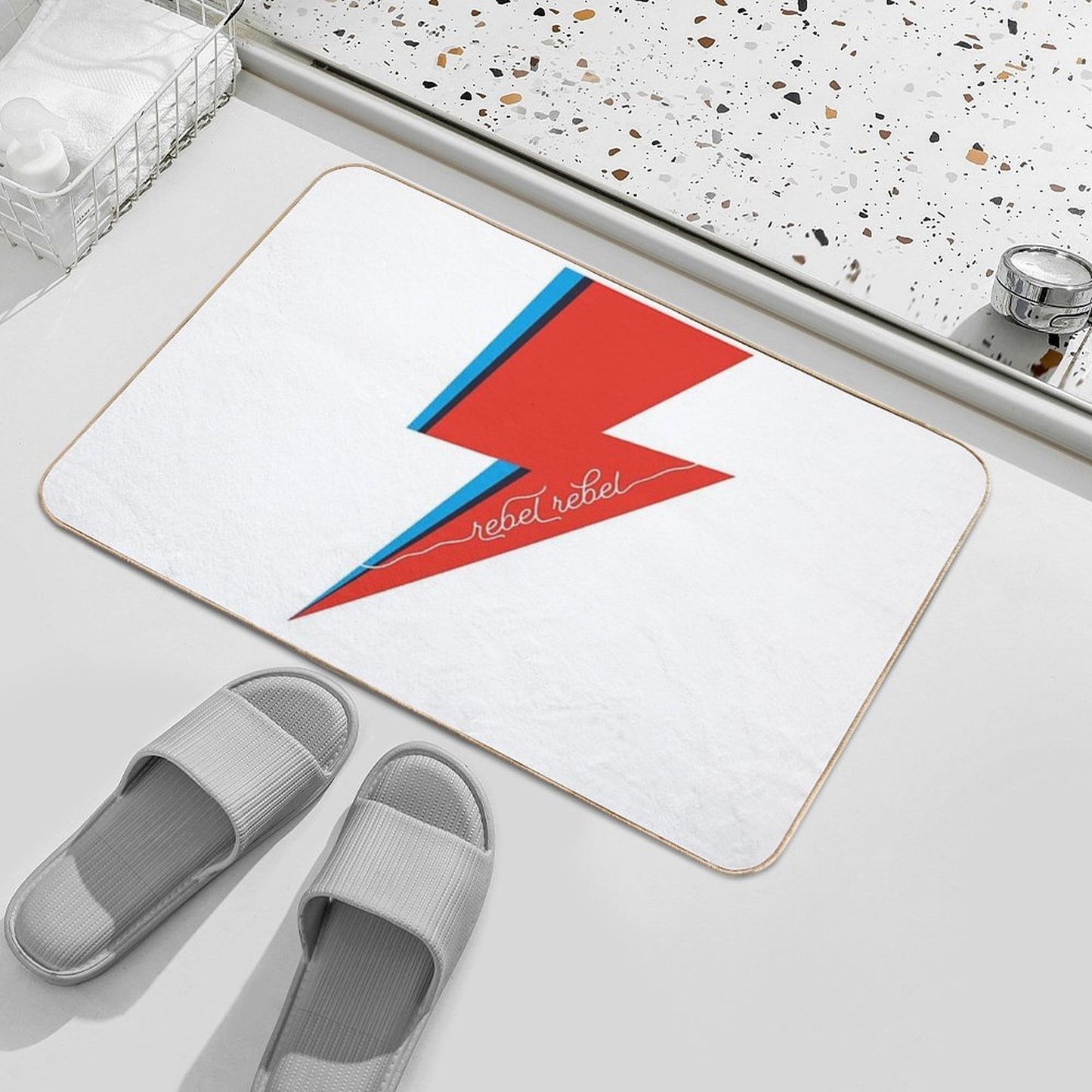 David Bowie Flash  Long-Lasting Bath Mat