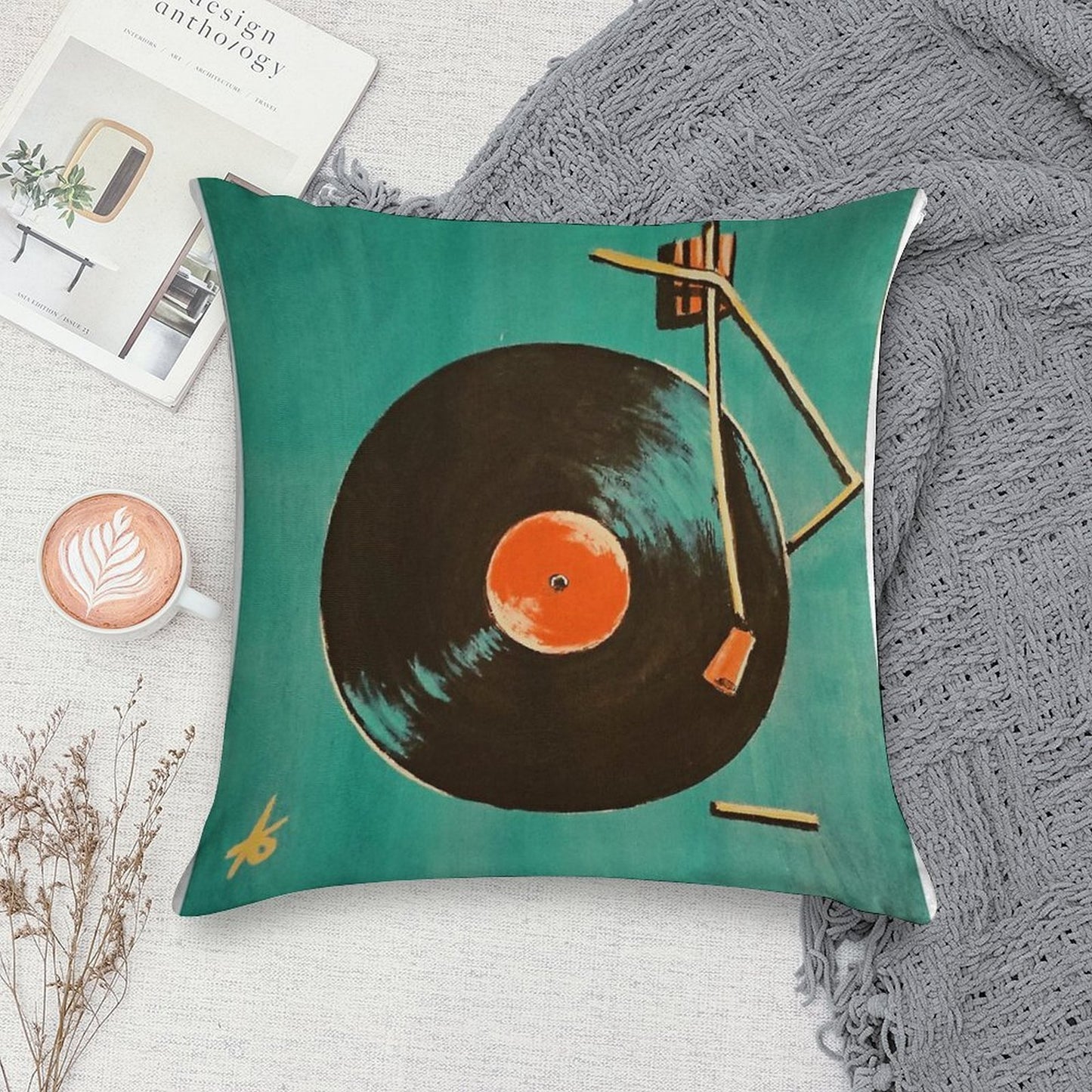 Longplay Soft Hidden Zipper Throw Pillow