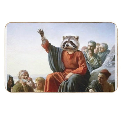 Raccoon Jesus  Absorbent Bath Mat