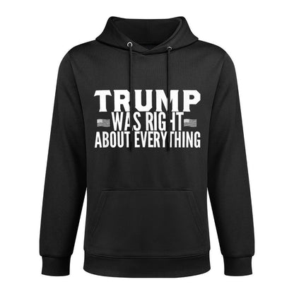 Trump Was Right About Everything Rally - Trump Was Right About Everything Rally Gifts 2.0 - Unisex-Kids, Adults - Black - Small Shrink-Resistant Hoodie