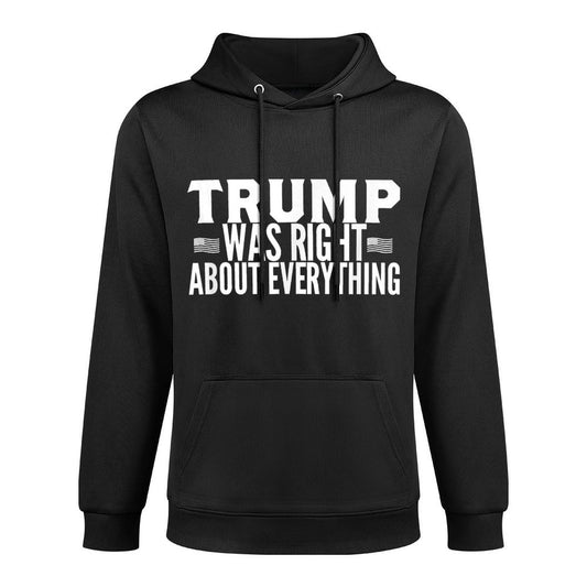 Trump Was Right About Everything Rally - Trump Was Right About Everything Rally Gifts 2.0 - Unisex-Kids, Adults - Black - Small Shrink-Resistant Hoodie