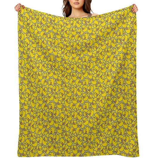 Yellow Classic Rubber Duck Versatility Throw Blanket