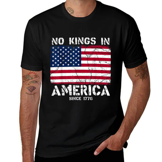 Vintage No Kings Since 1776 USA 4th Of July Free  Quick-drying T-Shirt