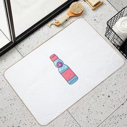 Kawaii D20 Ramune Marble Soda Cute Nerdy TTRPG Drink  Repositionable Bath Mat