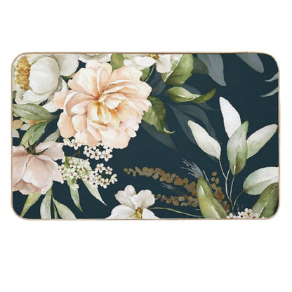 Wildflowers Floral Pattern  Absorbent Bath Mat