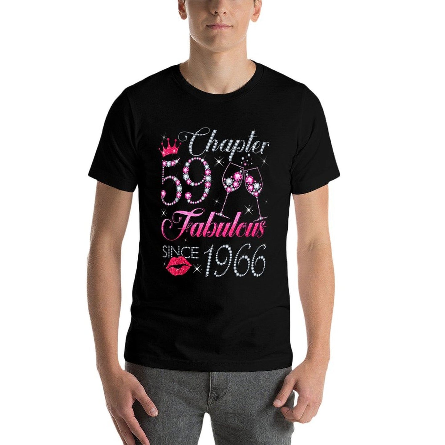 Chapter 59 Fabulous Since 1966 59Th Birthday Gift For Women  Rolled Sleeves T-Shirt
