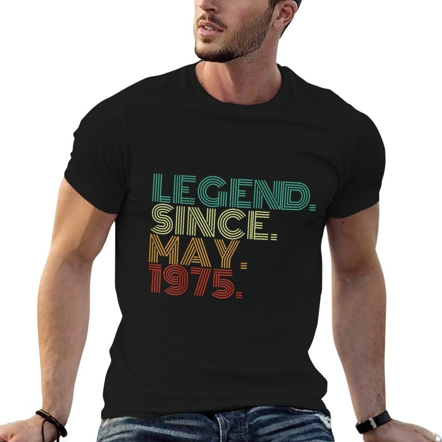 50 Years Old Legend Since May 1975 50th Birthday  High-quality Stitching T-Shirt