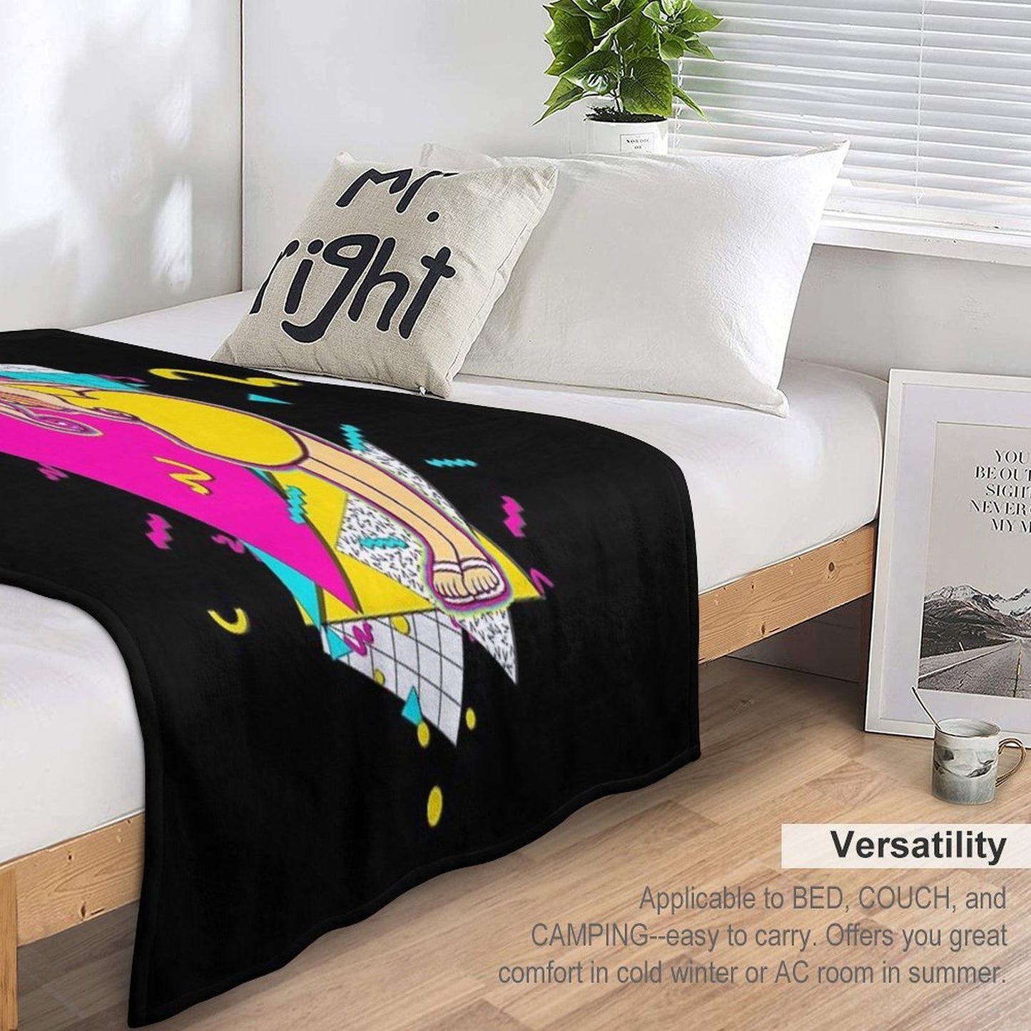 Coco  Ongezellig  90s Design Versatility Throw Blanket