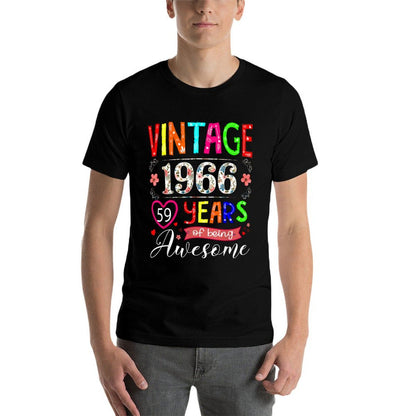 59 Year Old Vintage 1966 Floral 59th Birthday Girl Women  Breathable T-Shirt