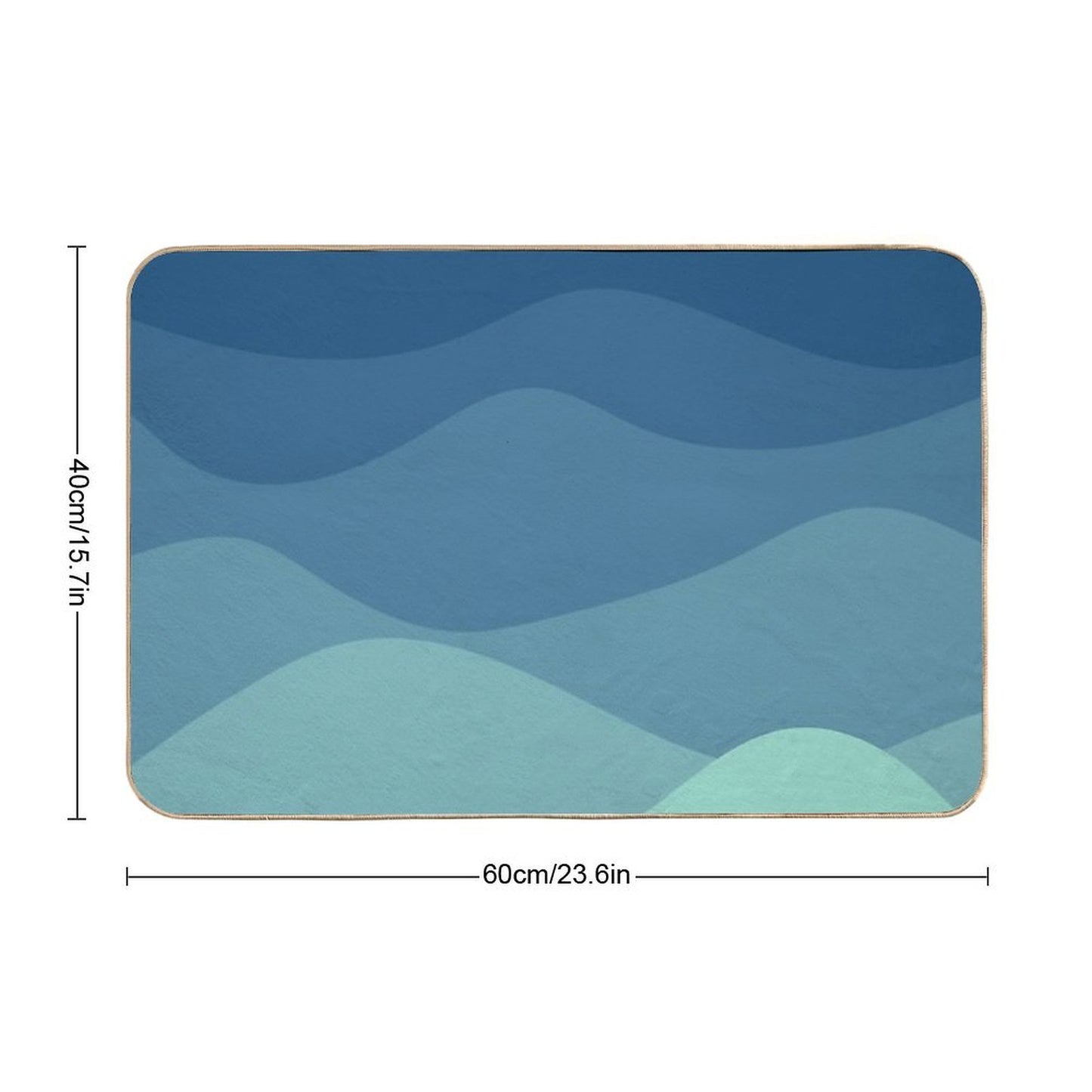 Deep Dark Ocean Modern Abstract Art  Absorbent Bath Mat