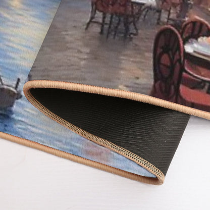 Amazing Blue Canal of Eiffel Tower  Slip-Resistant Bath Mat