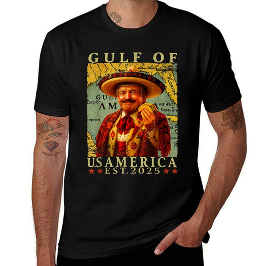 Retro Gulf Of USA America Mexico Trump Mexico Taco Funny Versatile T-Shirt