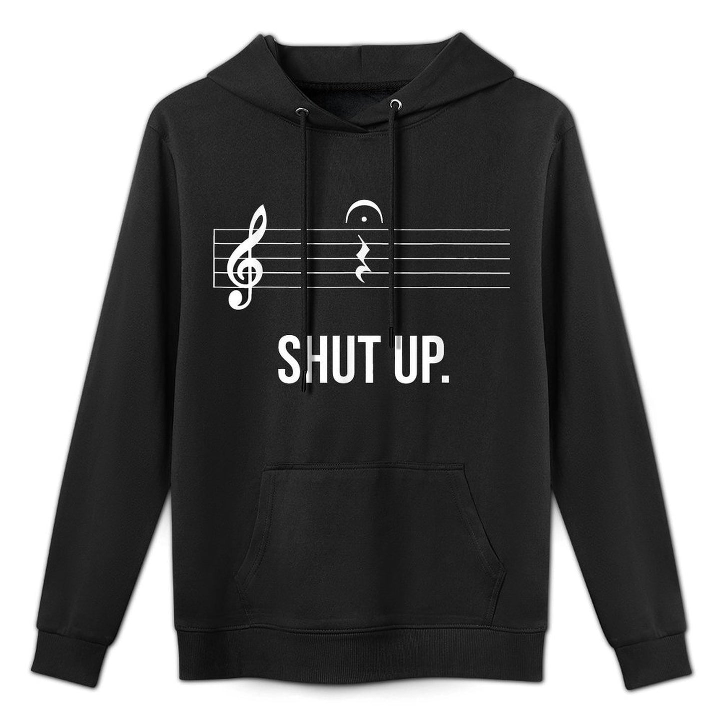 Funny Music Shut Up Quarter Rest And Fermata Colorfast Hoodie