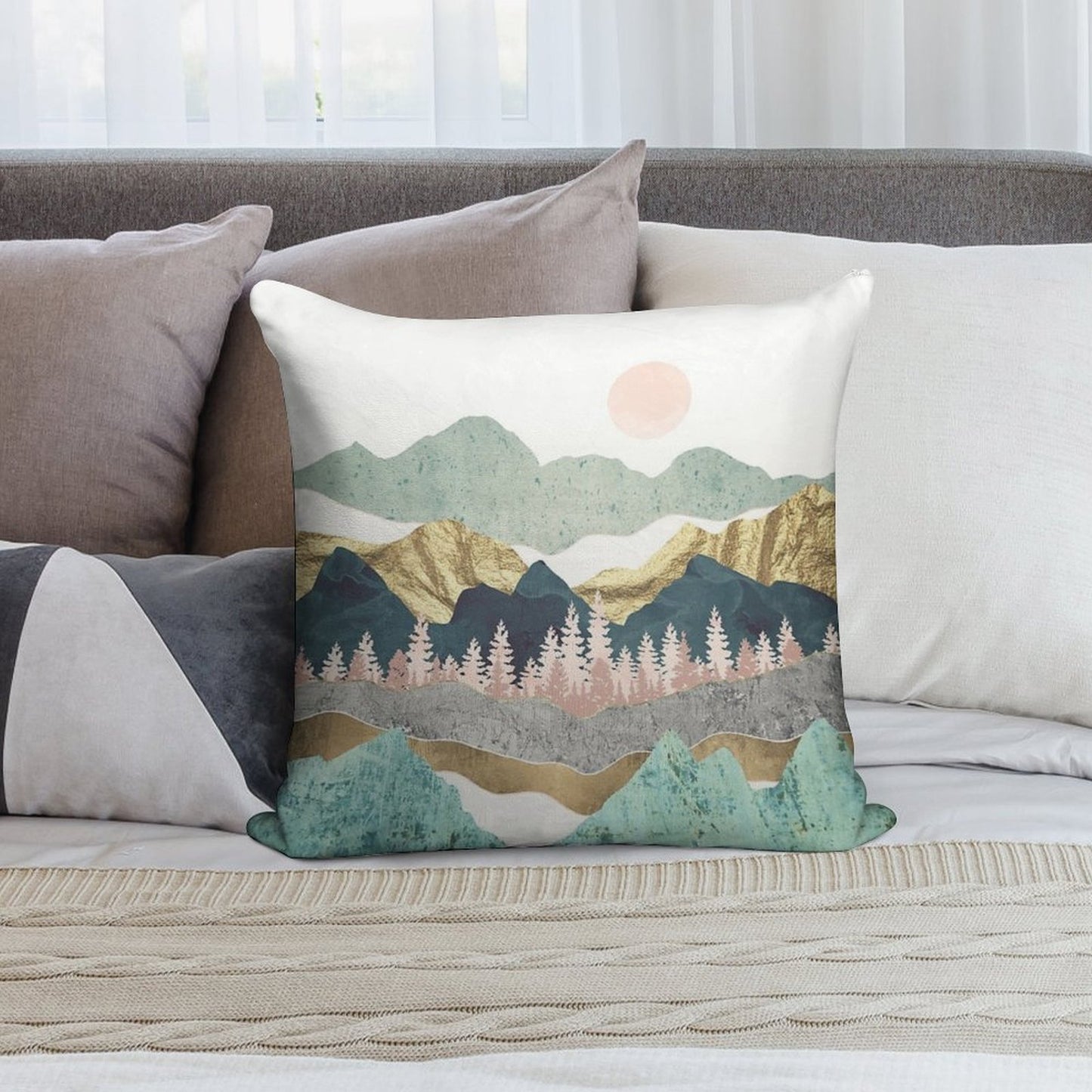Summer Vista Soft Fade-Resistant Throw Pillow