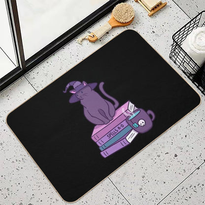 Feline Familiar  Black  Nikury  Anti-Trip Bath Mat