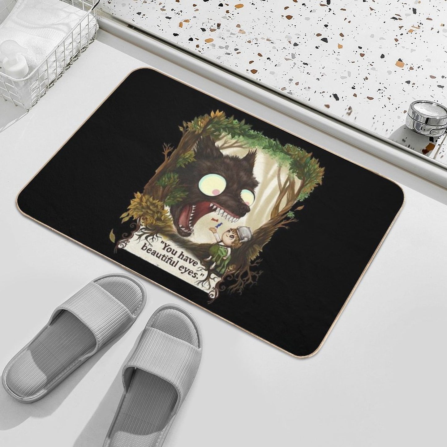 You Have Beautiful Eyes - over The Garden Wall  Rapid-Drying Bath Mat