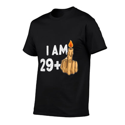 29 Plus One Middle Finger - 30th Birthday For Him  Polyester Blend T-Shirt