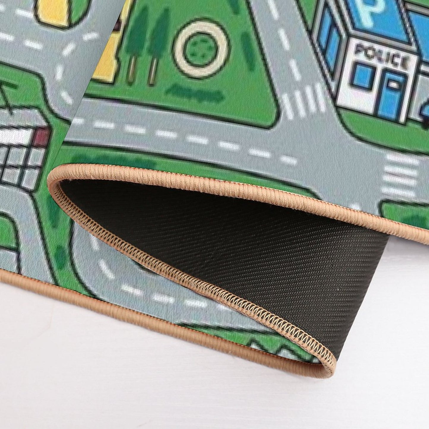 Car City Carpet Road Rug 90s Nostalgic Toy  Slip-Resistant Bath Mat