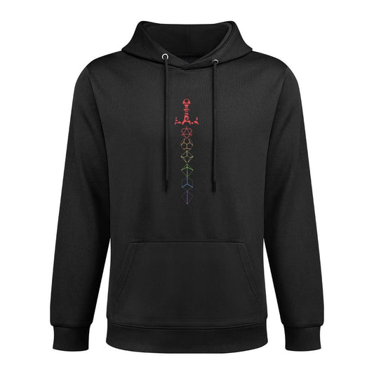 Rainbow Dice Sword Tabletop RPG Gaming Layering Staple Hoodie