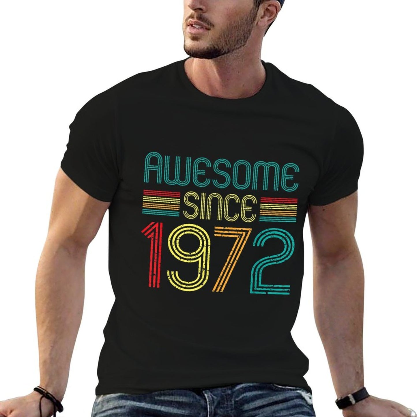 Awesome Since 1972 Retro 50 Years Old Vintage 50th Birthday  Eco-friendly Material T-Shirt
