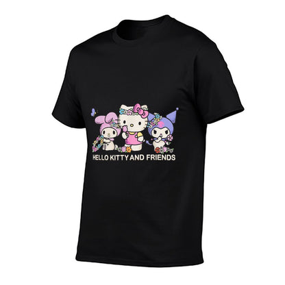 Sanrio Hello Kitty And Friends Flower Crowns, Small, Black  Moisture-wicking T-Shirt
