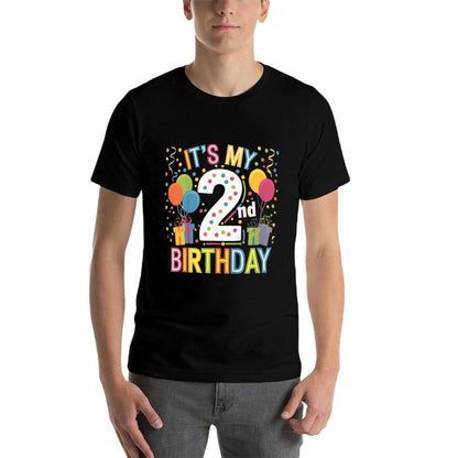 Kids Kids 2nd Birthday Boy Toddler Two 2 Year Old Birthday  Graphic-printed T-Shirt