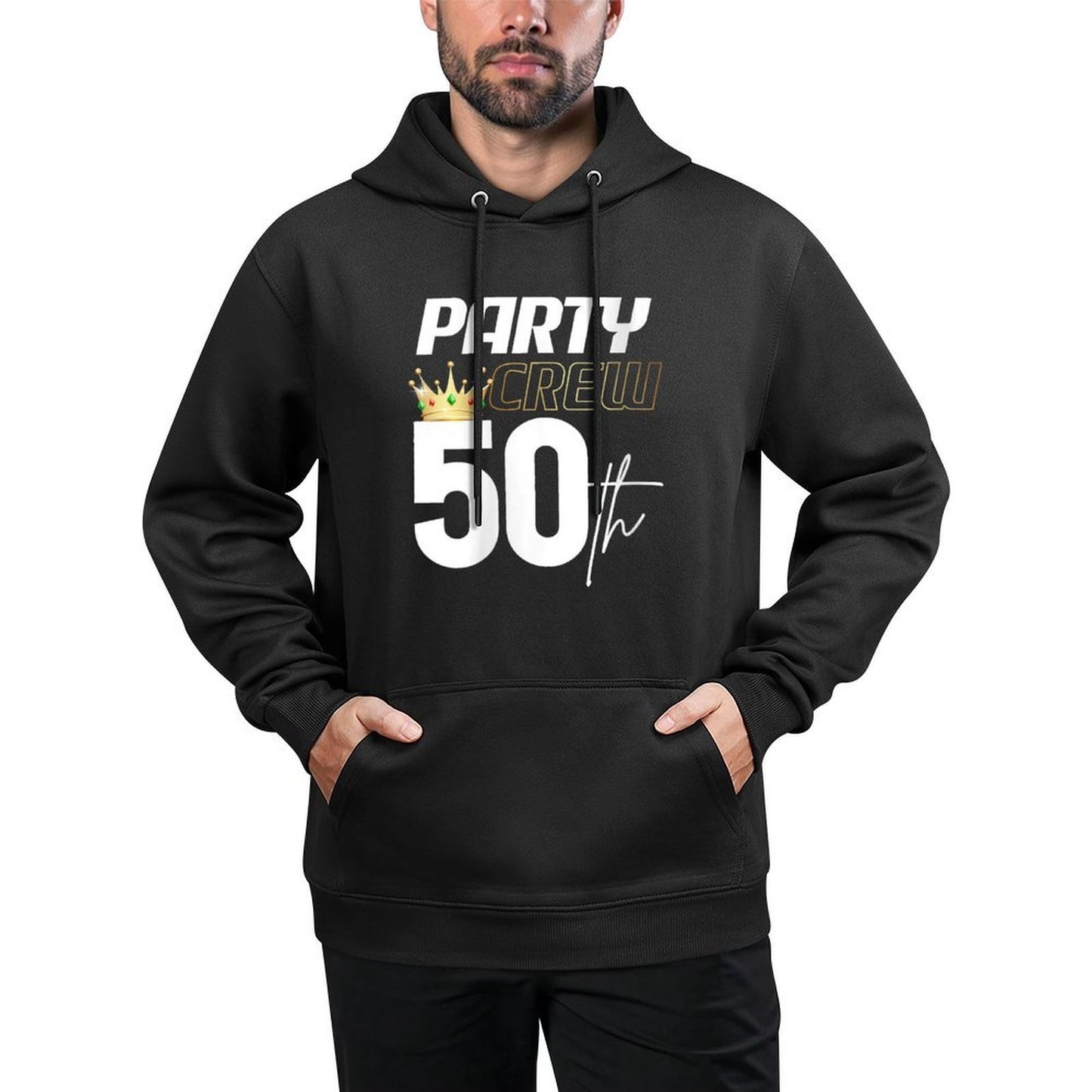 Womens 50 Party Crew 50 Year Old Birthday Gifts Men Women 50th Bday Relaxed Fit Hoodie