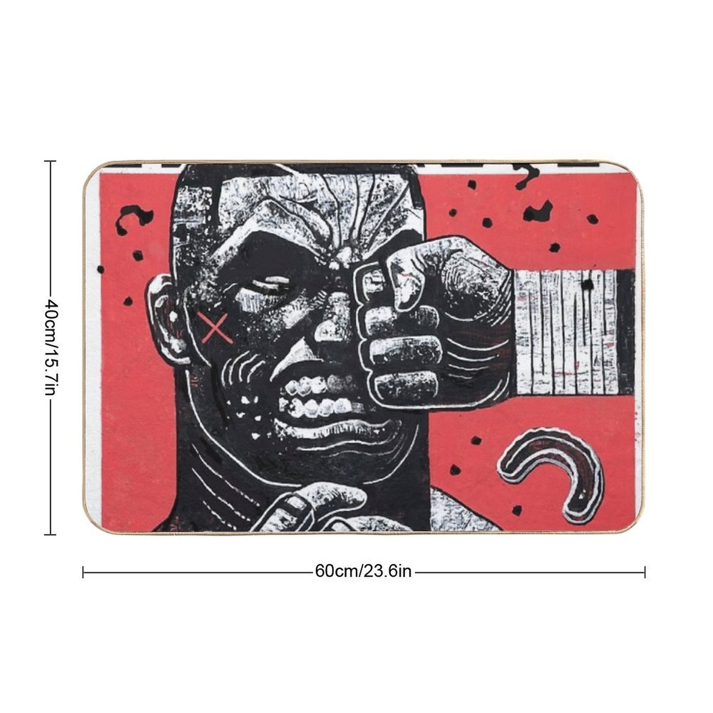 Heavy Hands Graphic by Gian Galang  Long-Lasting Bath Mat