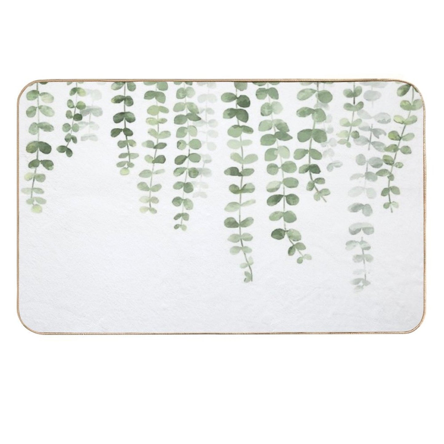 Eucalyptus Watercolor Durable Bath Mat