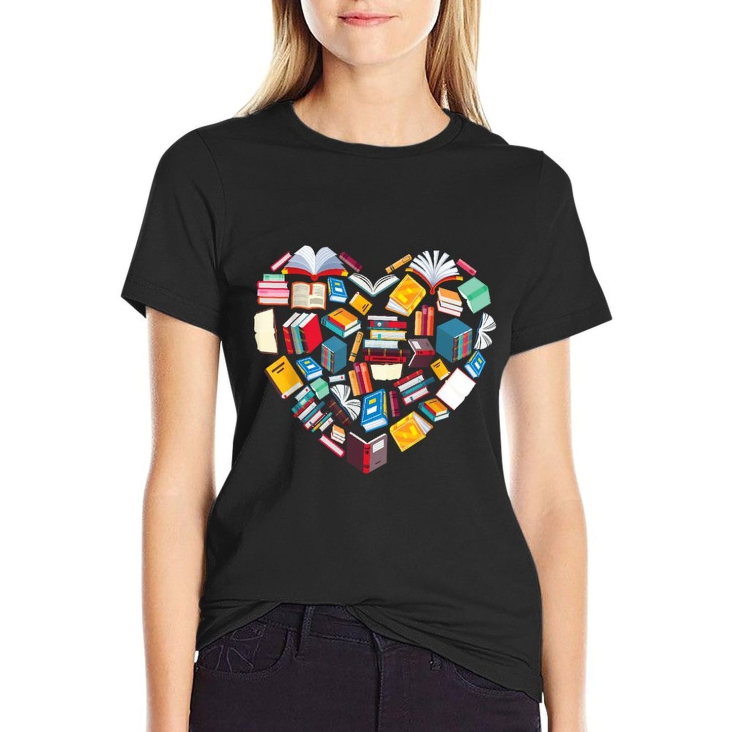 Book Lover Heart Shape Reading Club Librarian Librarys  Affordable Price T-Shirt