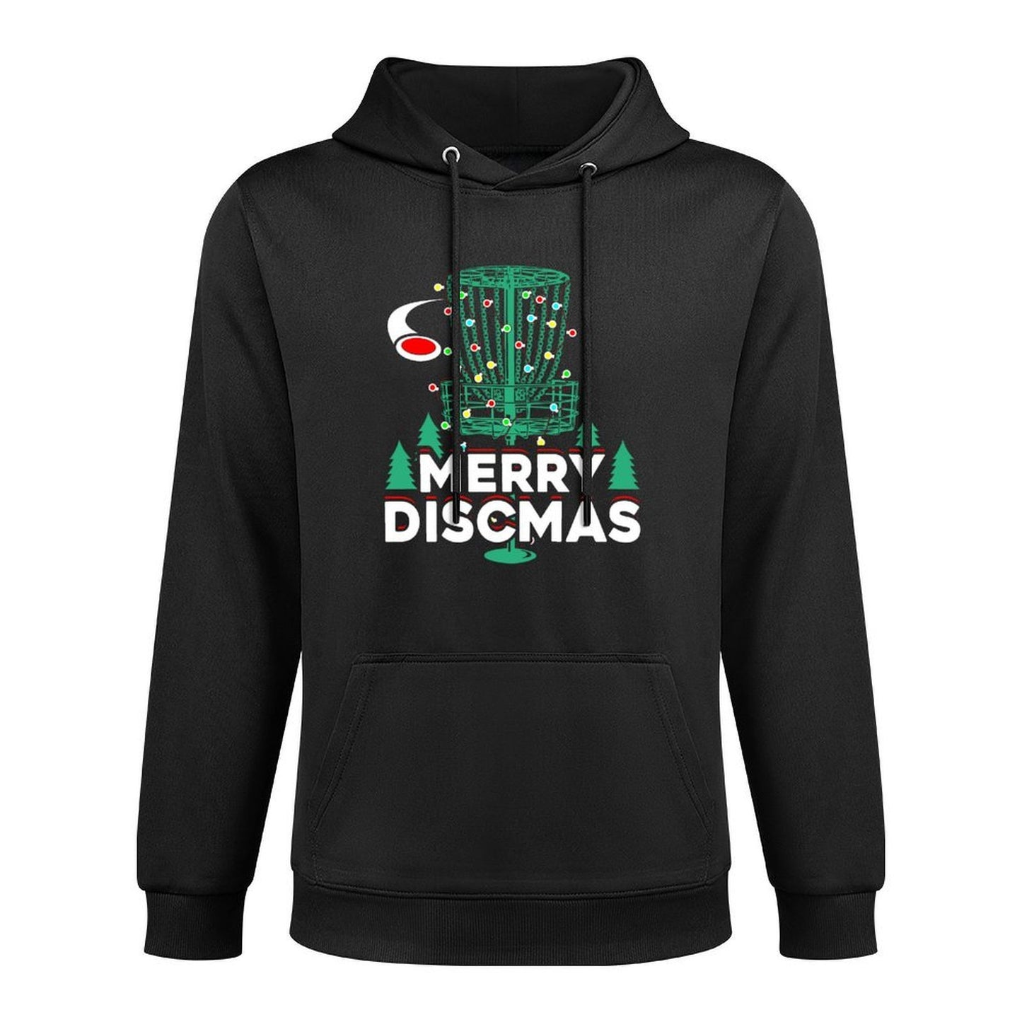 Merry Discmas Disc Golf Frisbee Christmas Xmas Funny Medium-Weight Fabric Hoodie