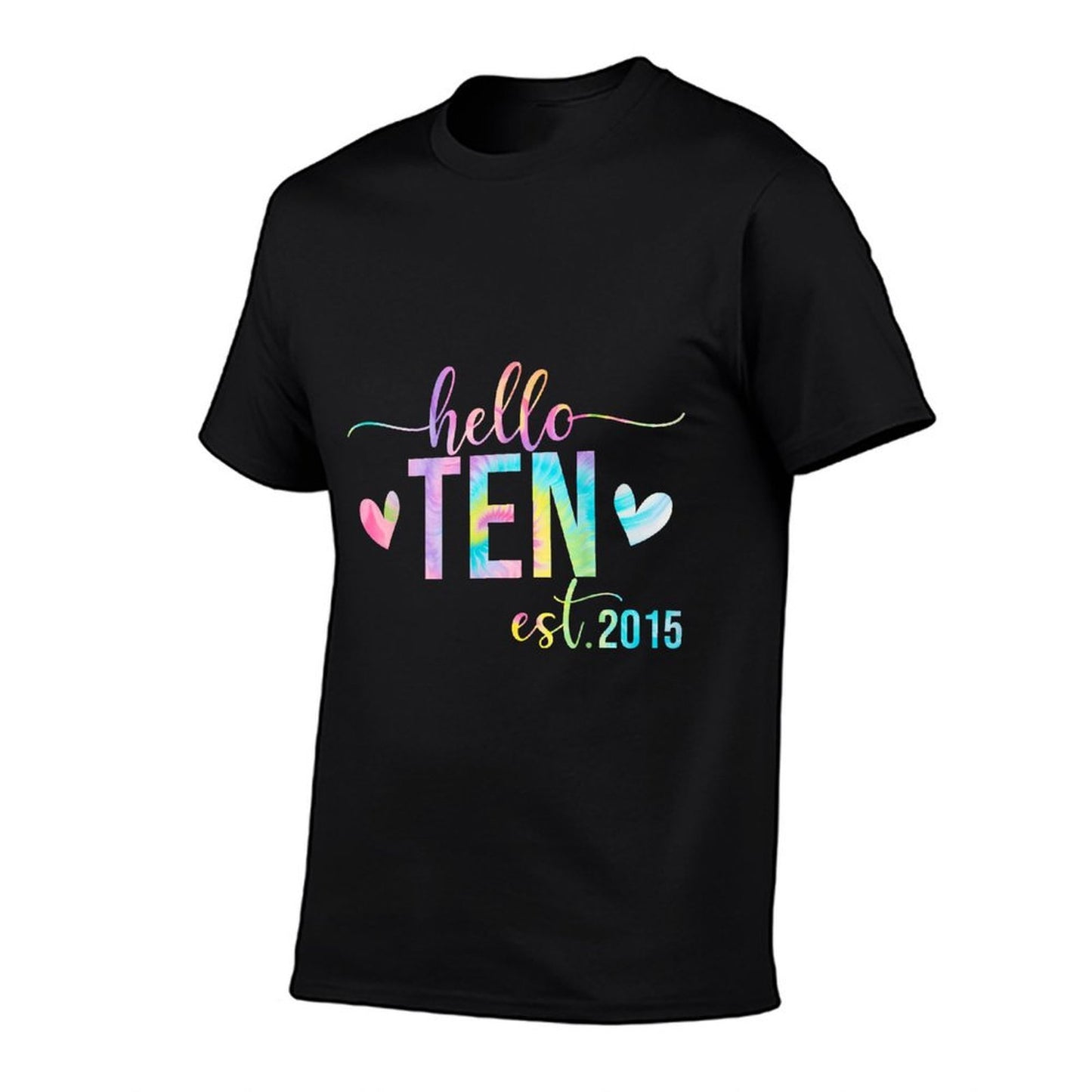 Hello Ten Est 2015 10 Years Old 10th Birthday Boys Girls  Durable T-Shirt