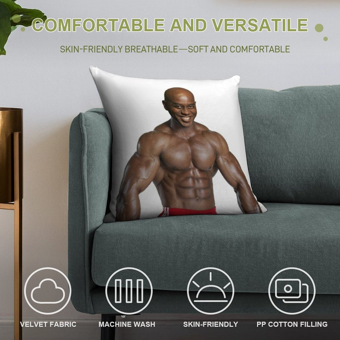 Sun's Out, Bun's Out! Ainsley Harriott Soft Home Decor Throw Pillow