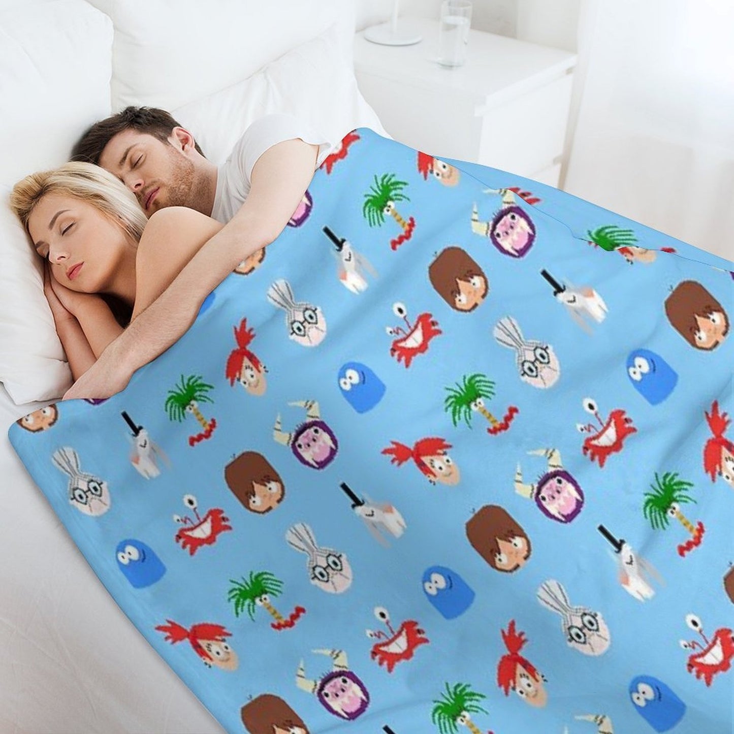 Fosters Home for Imaginary Friends - Pixel Pattern 2 Plush Throw Blanket