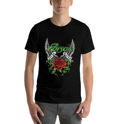 Poison Band Thorns & Wings Black - Classic Fit, Crew Neck,, Adult, Casual  Moisture-wicking T-Shirt